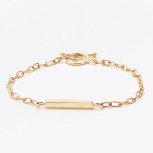 EUC - Nisolo Mini Rex Bar Bracelet - Solid Brass
